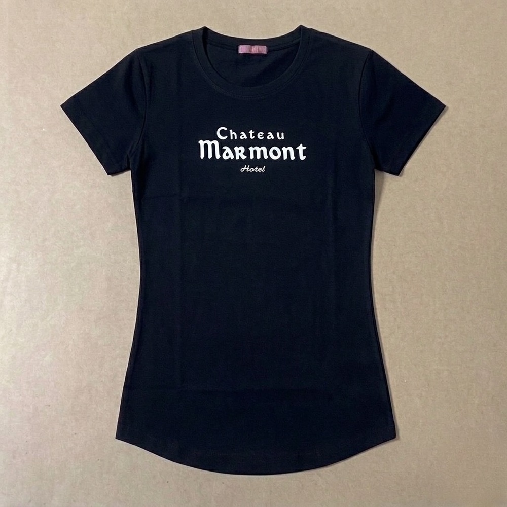 Chateau Marmont Hotel black baby tee - Picture 2 of 6